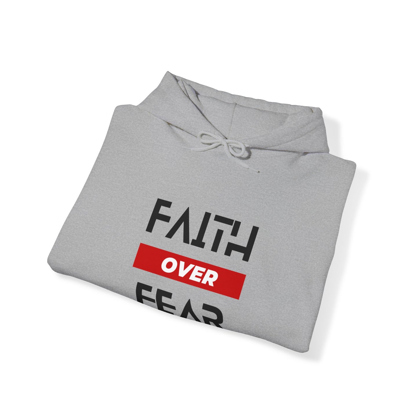 Faith Over Fear - Red - Unisex Heavy Blend™ Hooded Sweatshirt