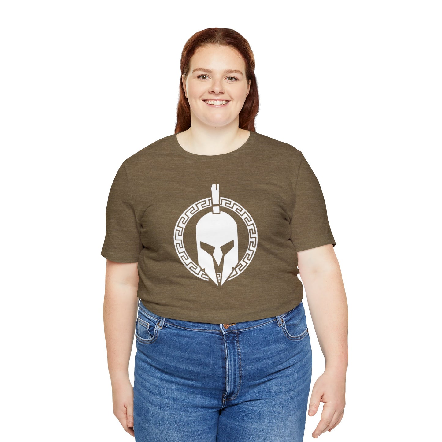 Sparta Large White Helmet - Unisex Jersey Short Sleeve Tee