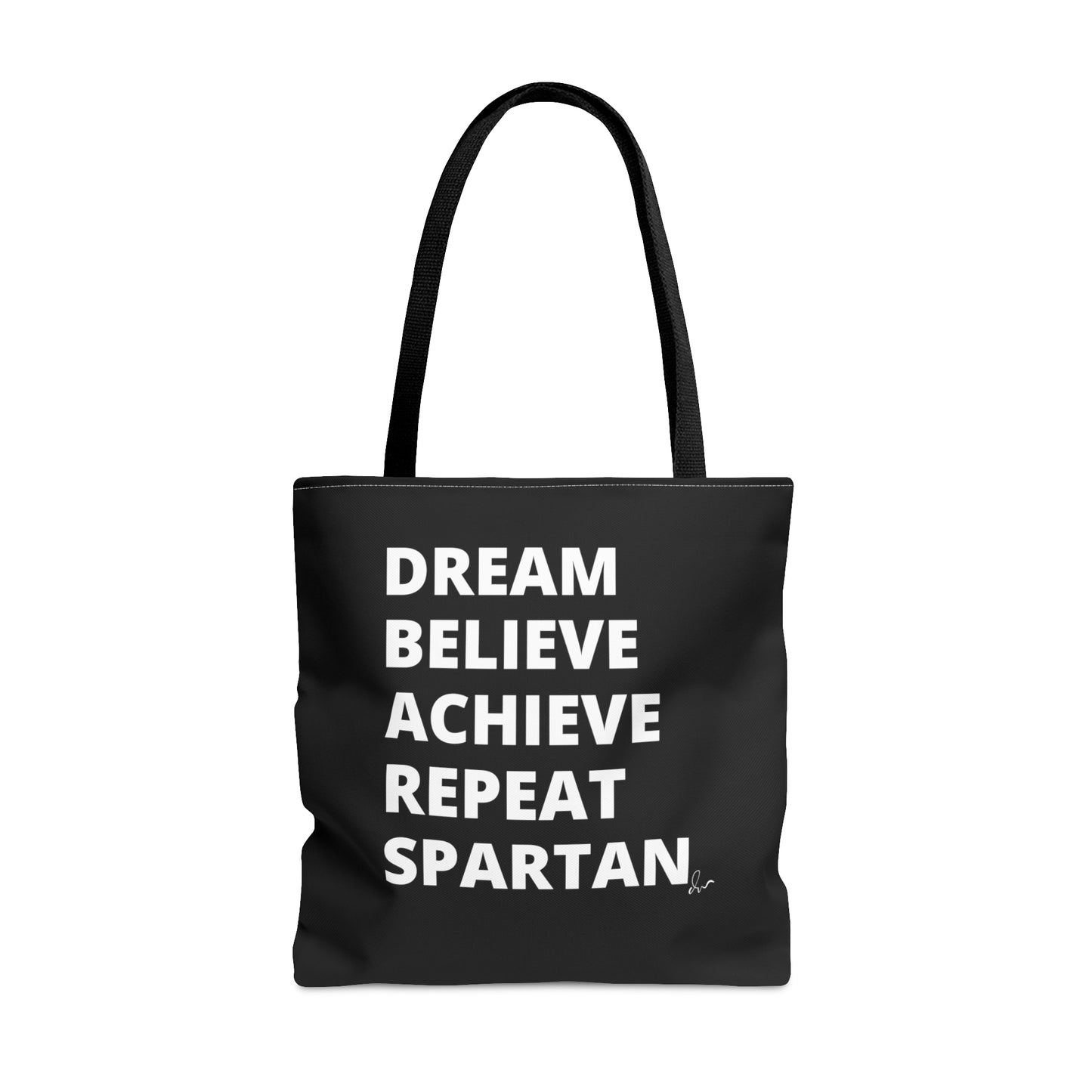 Dream Believe Achieve Repeat Spartan - Tote Bag (AOP)