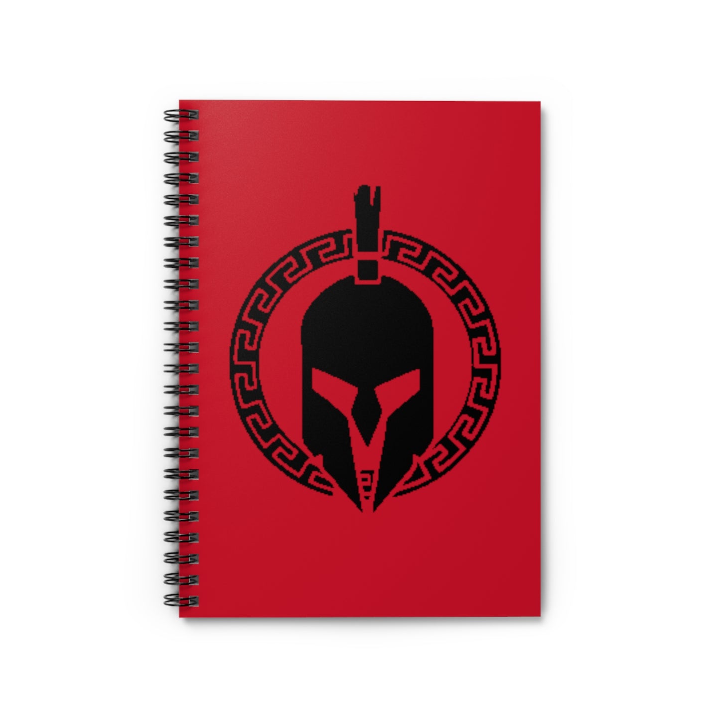 Sparta Red with Black Helmet - Spiral Notebook - Ruled Line