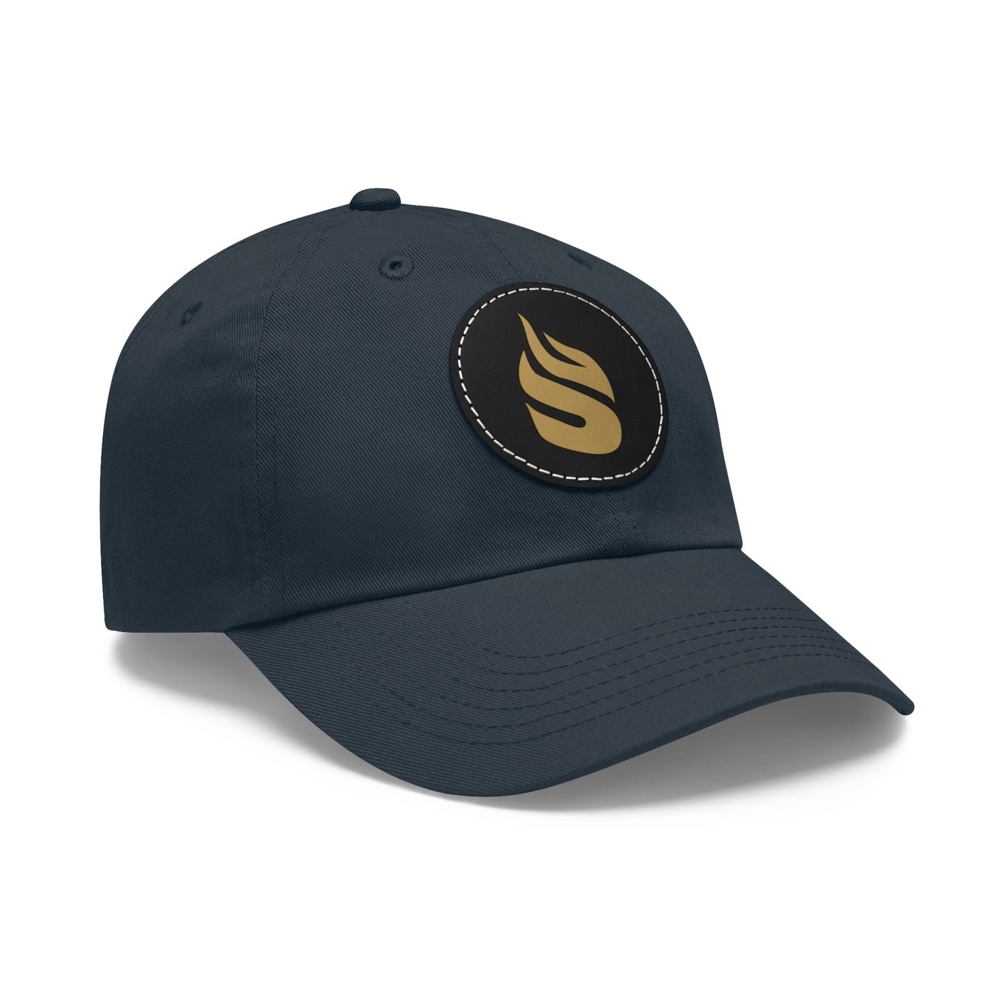 Sparta Hat - Gold Flame on Leather Patch (Round)