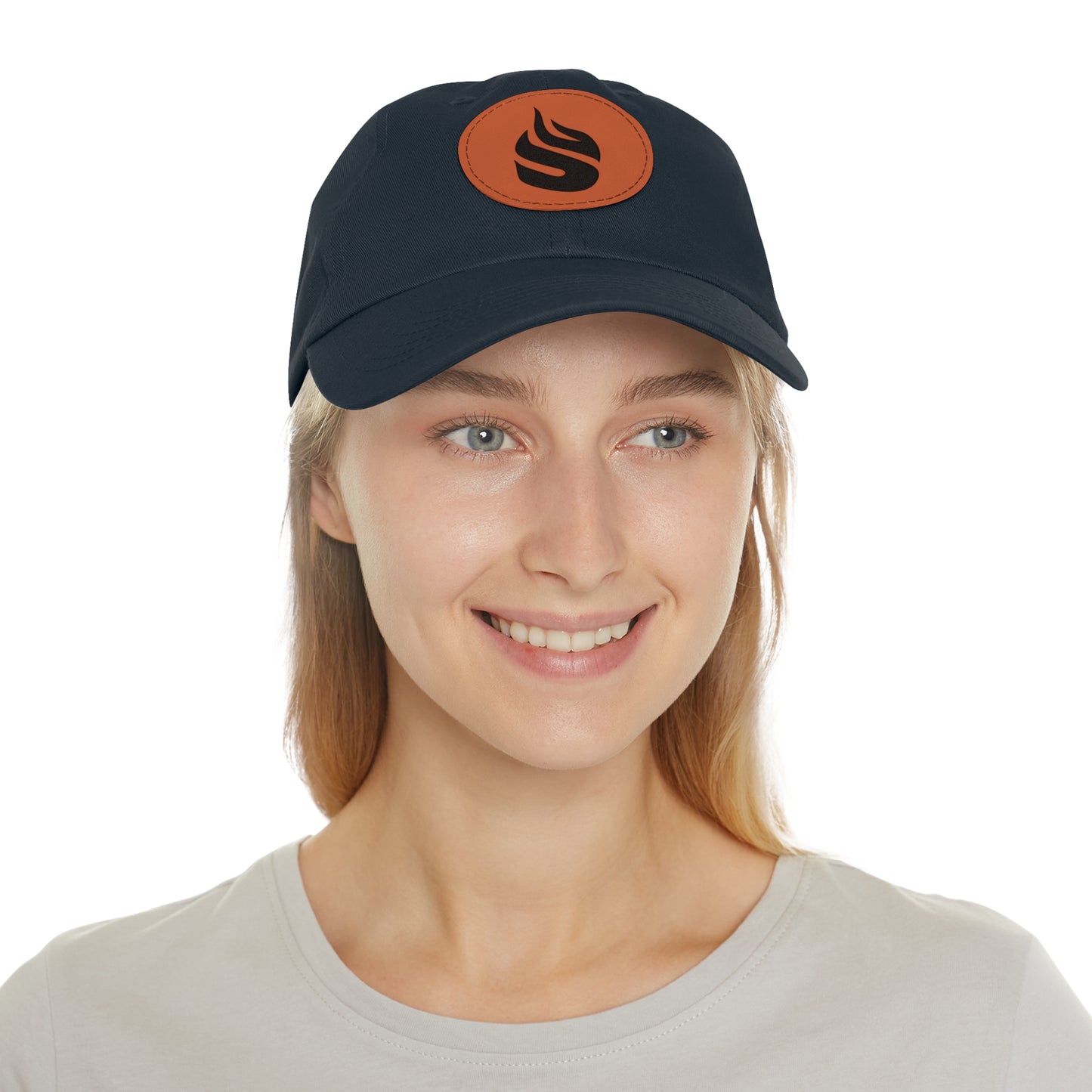 Sparta Hat - Black Flame on Leather Patch (Round)