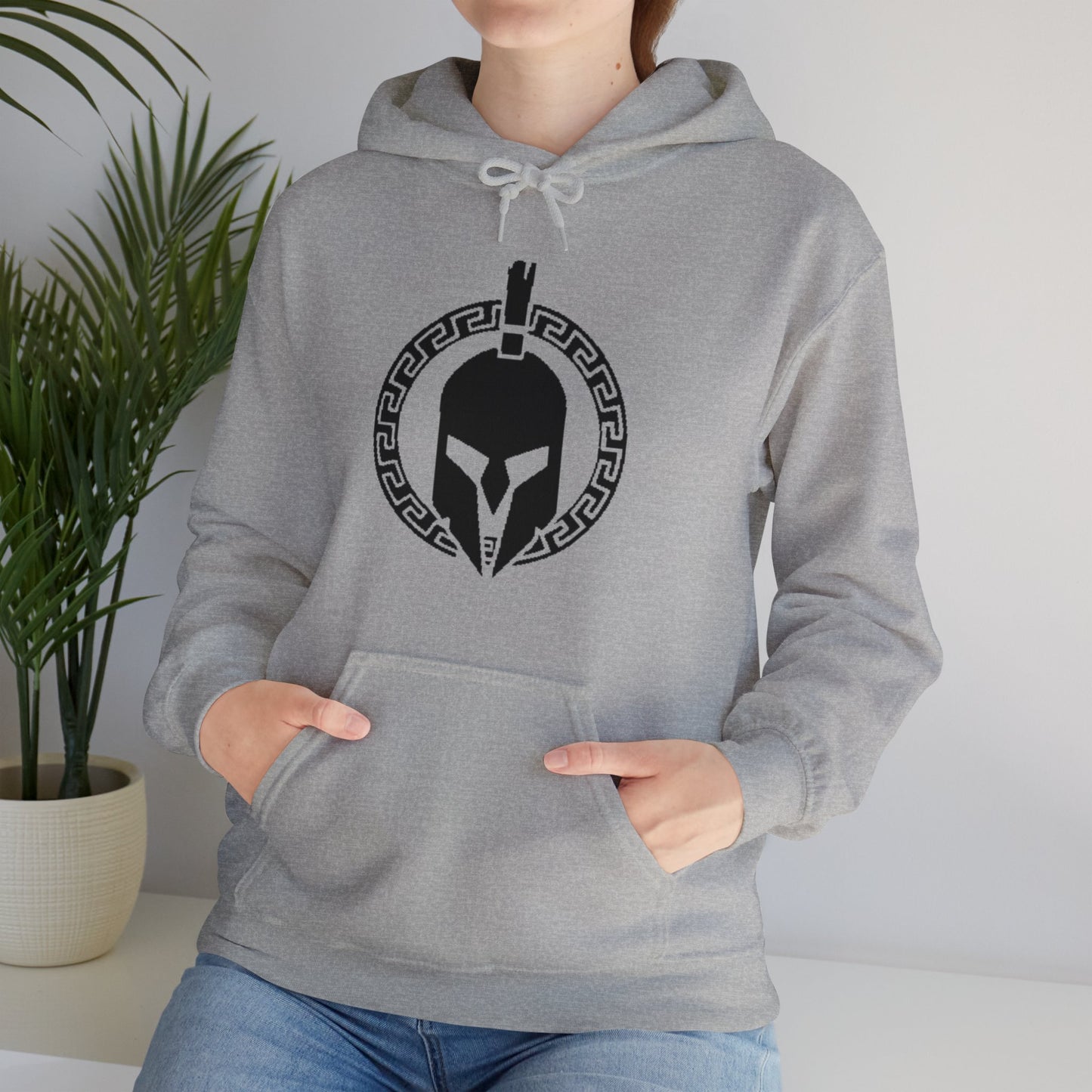 Sparta Black Helmet - Unisex Heavy Blend™ Hooded Sweatshirt