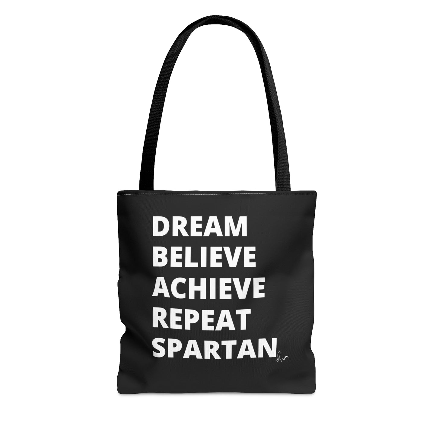 Dream Believe Achieve Repeat Spartan - Tote Bag (AOP)