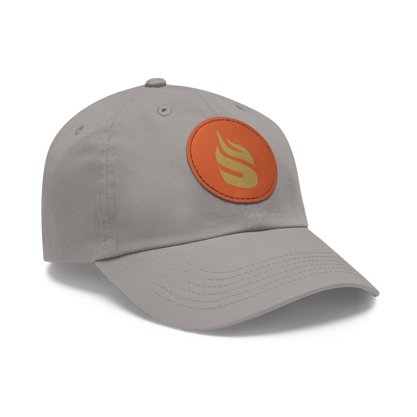 Sparta Hat - Gold Flame on Leather Patch (Round)