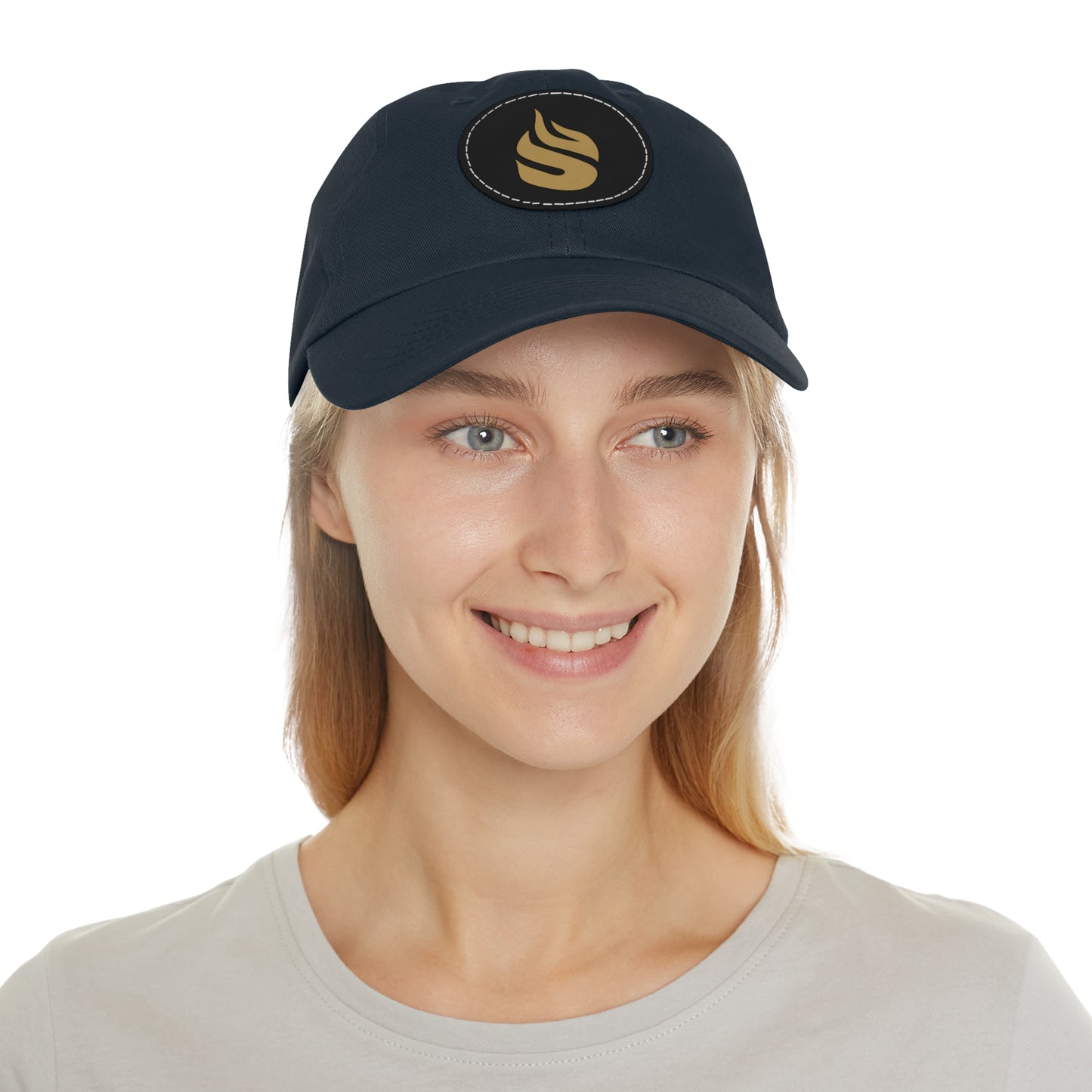 Sparta Hat - Gold Flame on Leather Patch (Round)