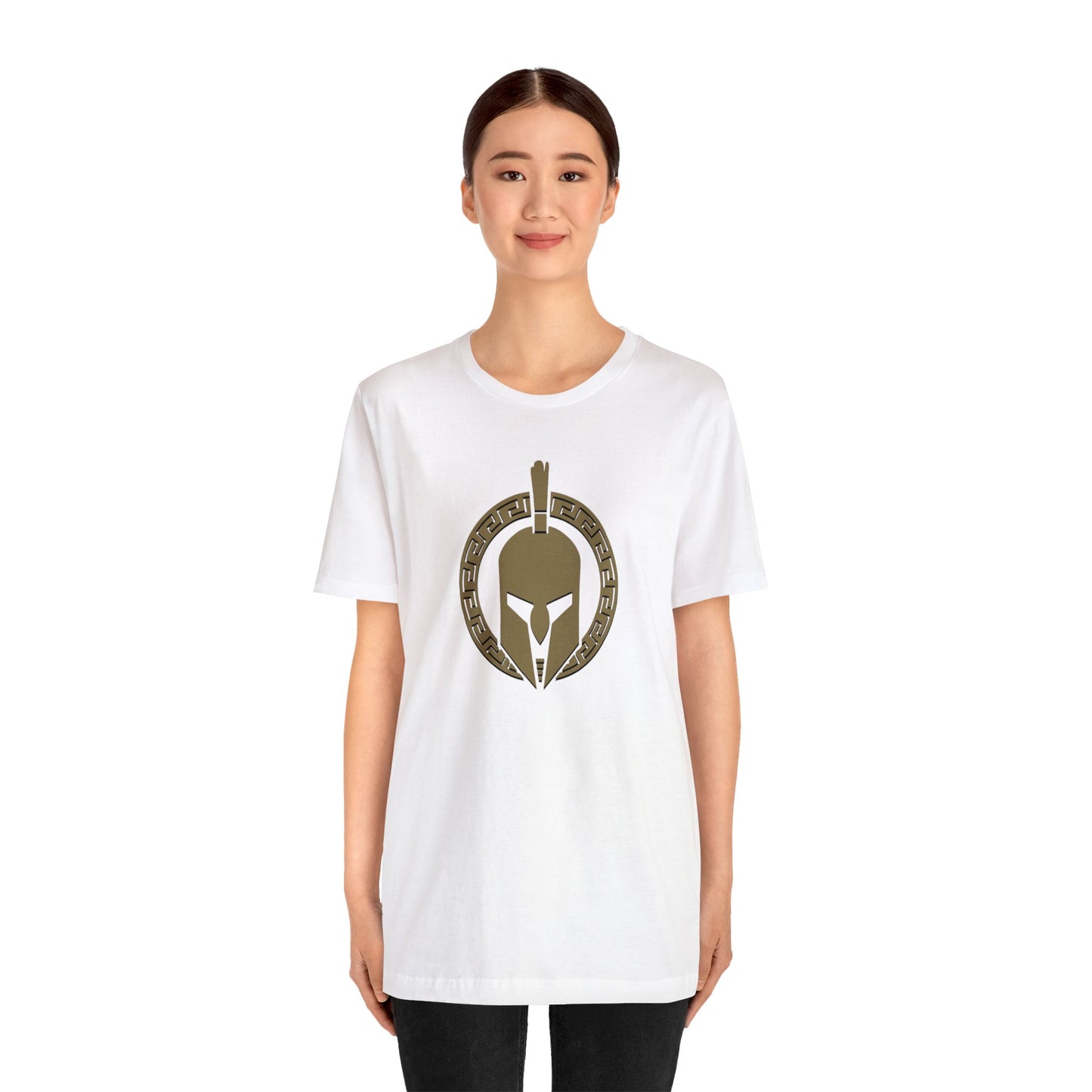 Sparta Large Gold Helmet - Unisex Jersey Short Sleeve Tee