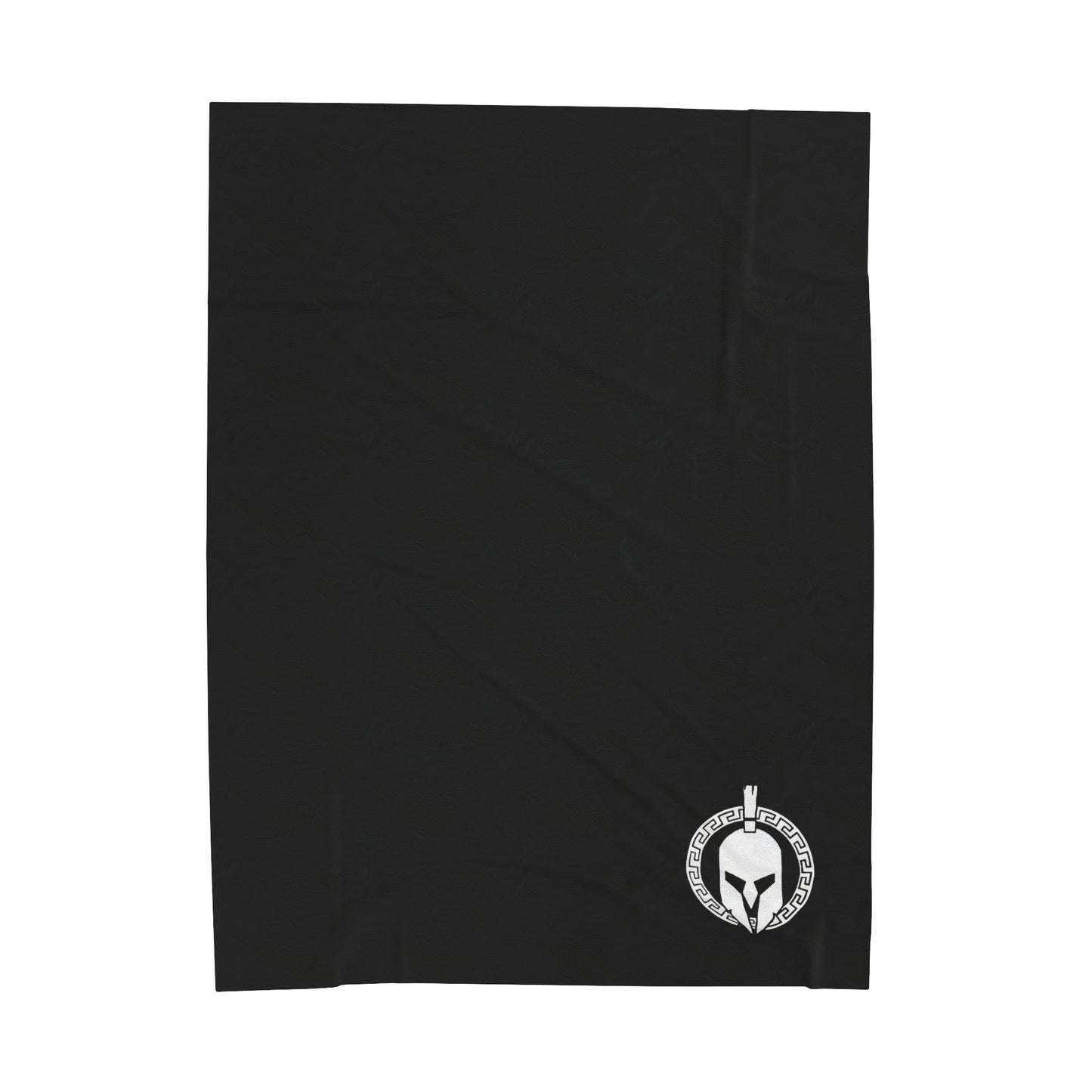 Sparta Helmet - Black Velveteen Plush Blanket