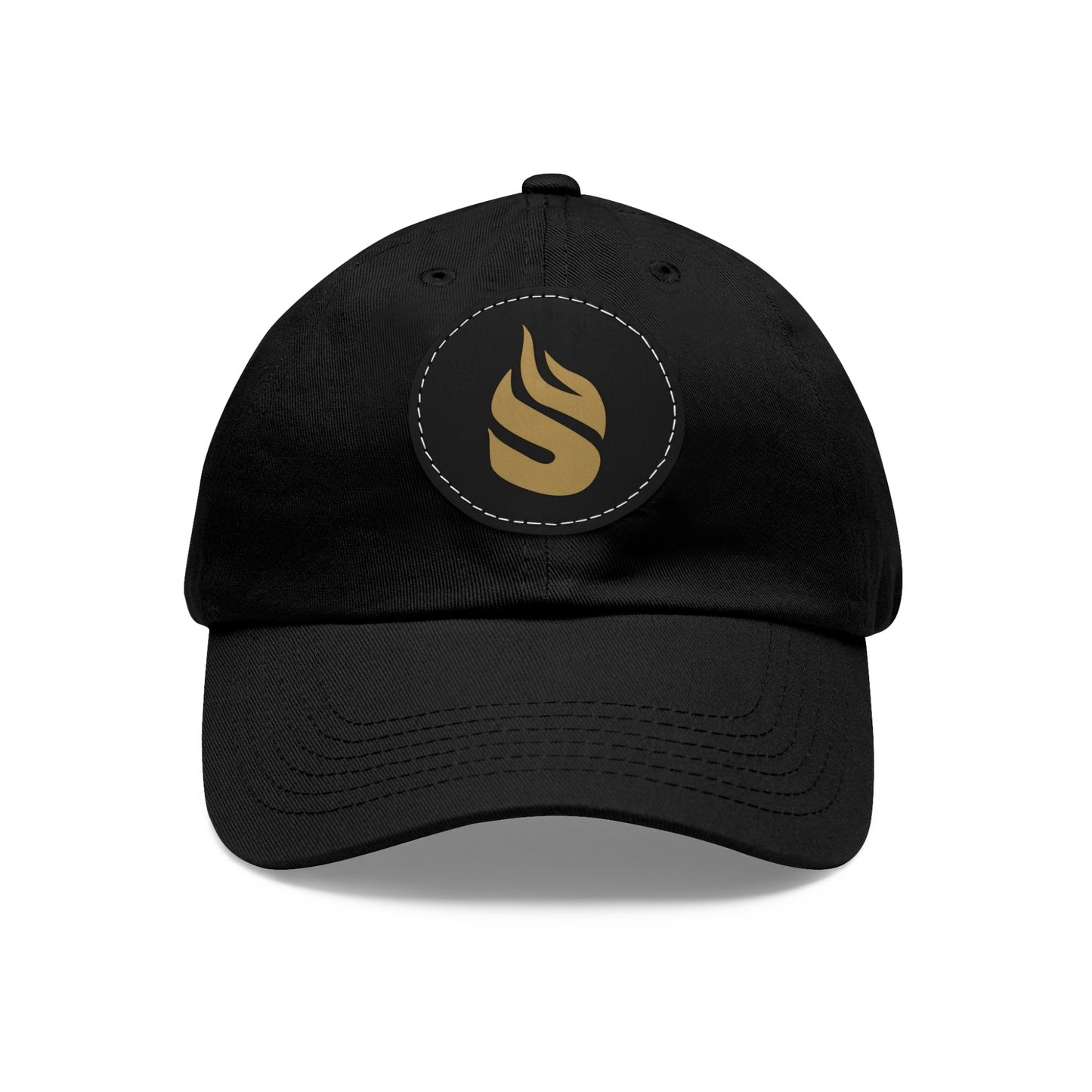 Sparta Hat - Gold Flame on Leather Patch (Round)