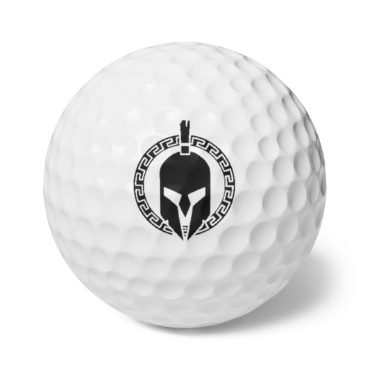 Sparta Black Helmet - Golf Balls, 6pcs