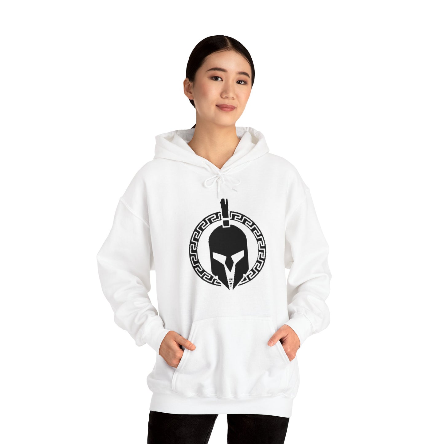 Sparta Black Helmet - Unisex Heavy Blend™ Hooded Sweatshirt