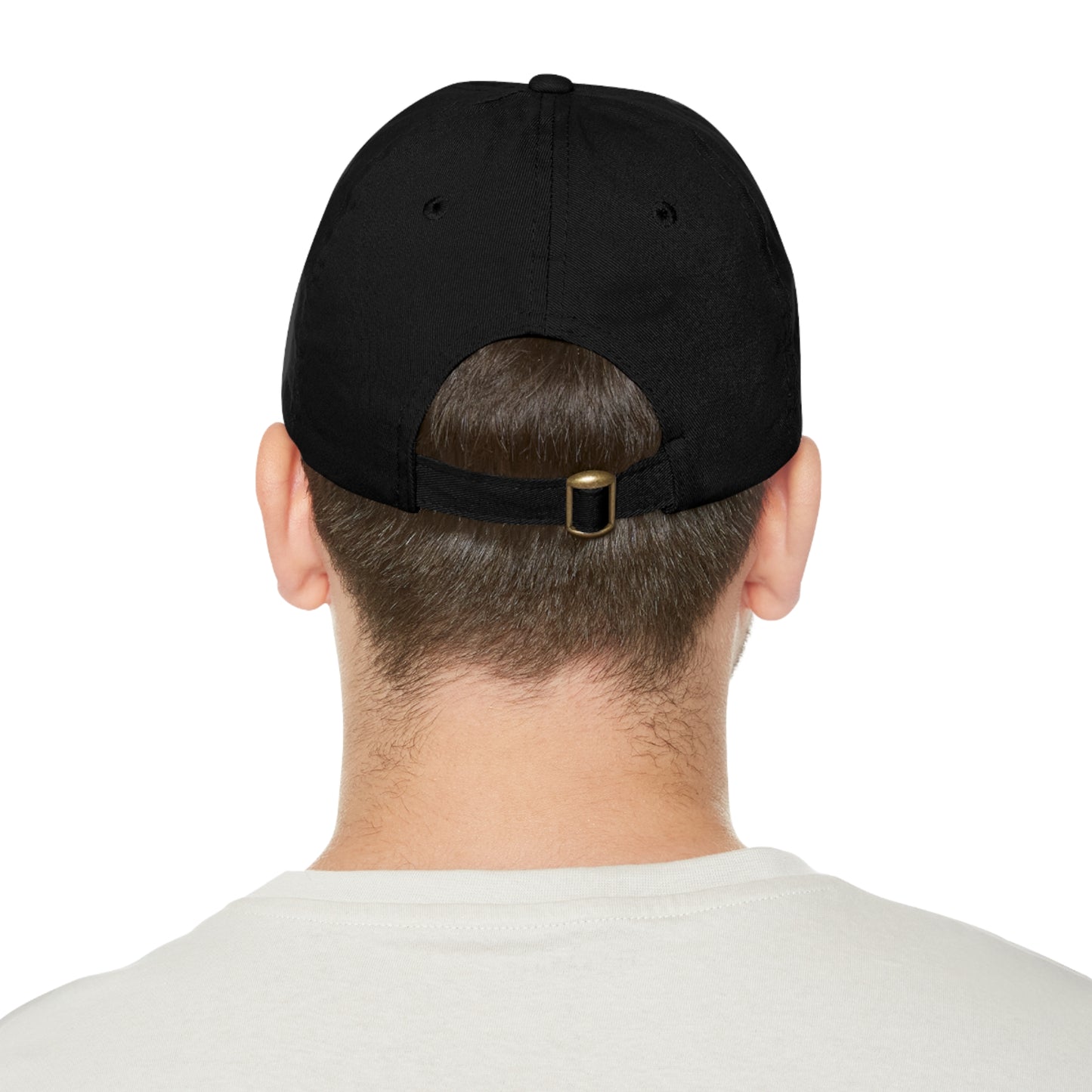 Sparta Hat - Black Helmet on Leather Patch (Round)