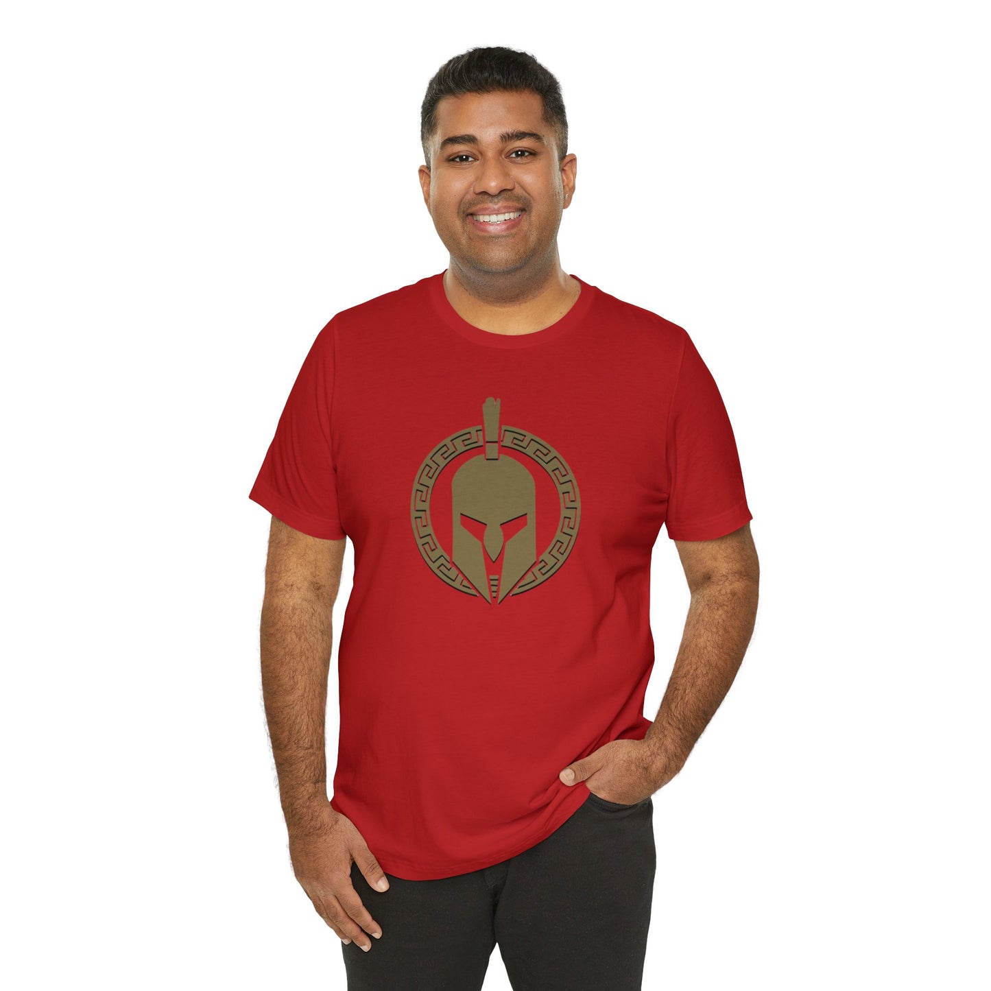 Sparta Large Gold Helmet - Unisex Jersey Short Sleeve Tee