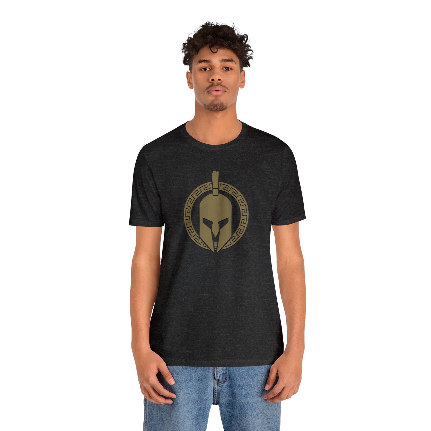 Sparta Large Gold Helmet - Unisex Jersey Short Sleeve Tee