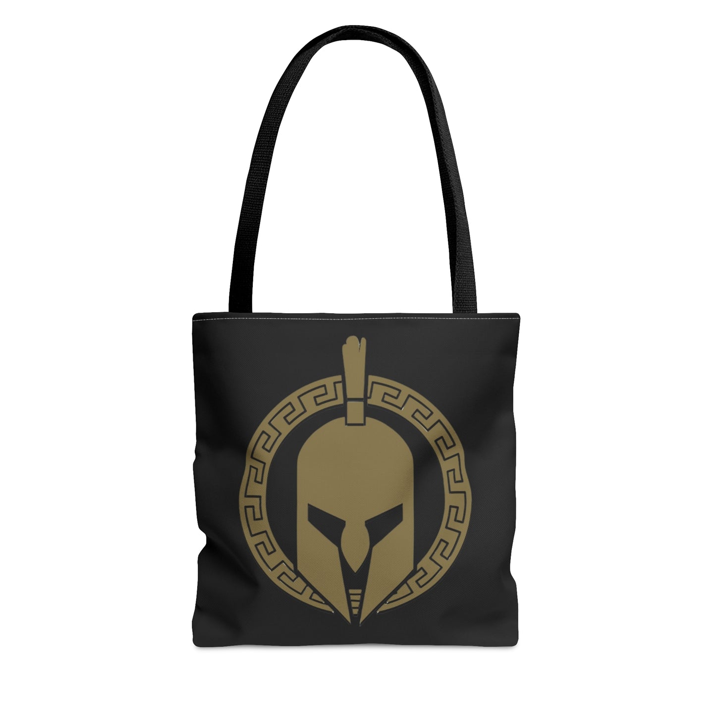 Sparta Bag - Gold Helmet on Black Tote Bag (AOP)