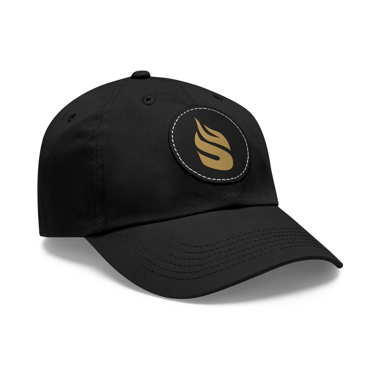 Sparta Hat - Gold Flame on Leather Patch (Round)