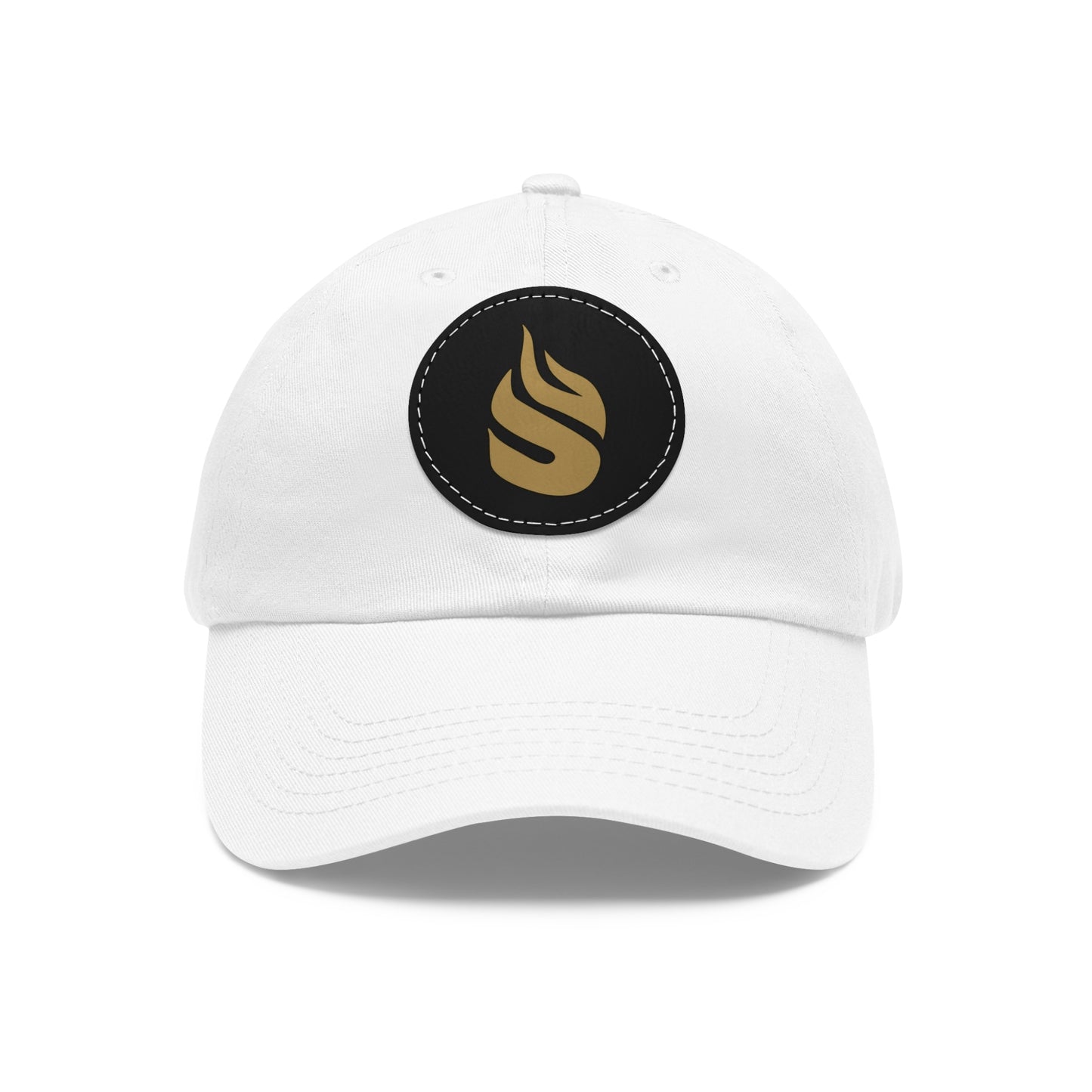 Sparta Hat - Gold Flame on Leather Patch (Round)