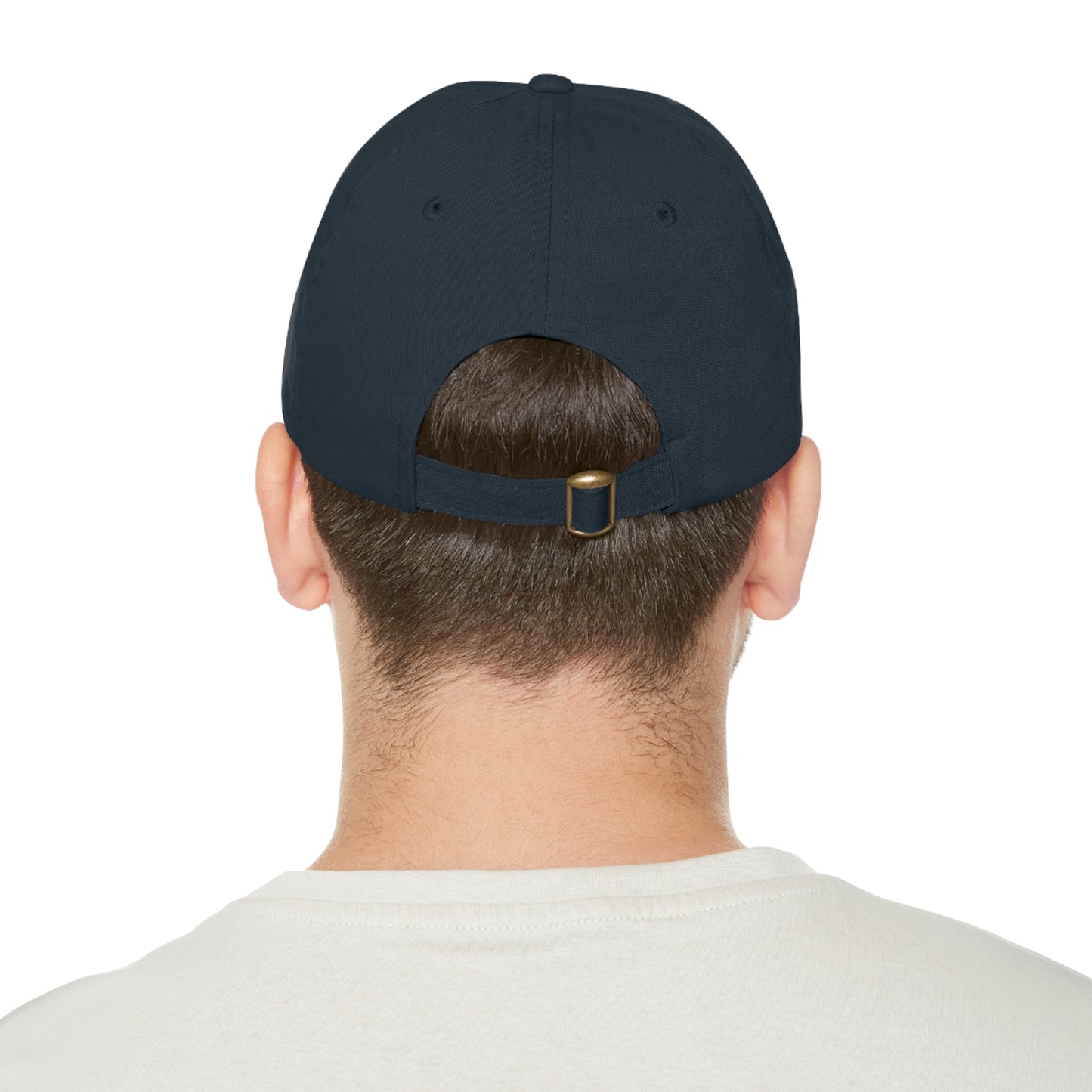 Sparta Hat - Black Helmet on Leather Patch (Round)