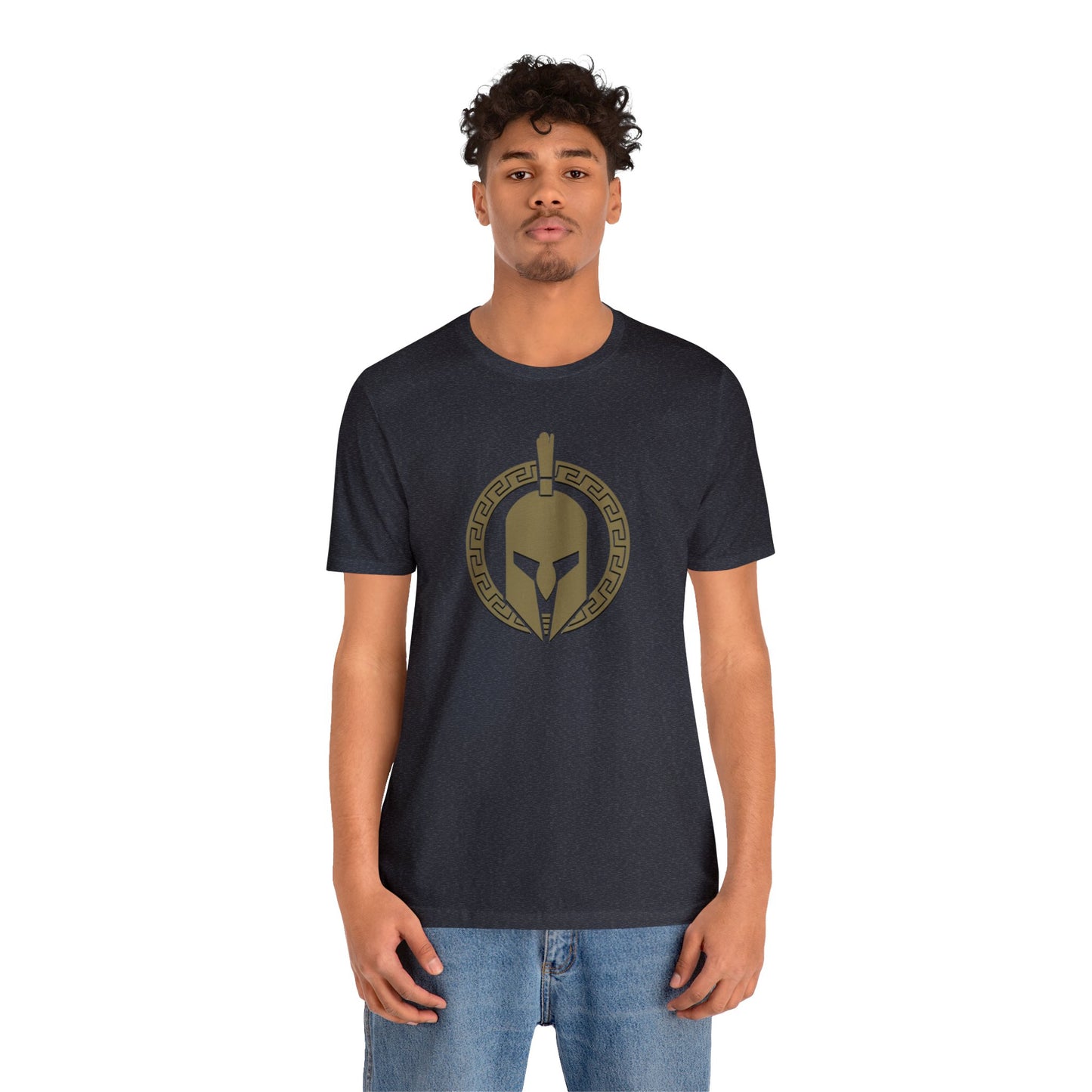 Sparta Large Gold Helmet - Unisex Jersey Short Sleeve Tee