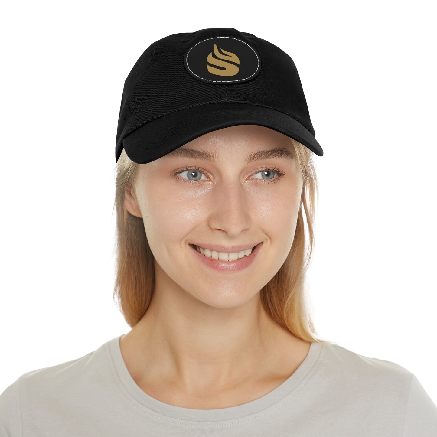 Sparta Hat - Gold Flame on Leather Patch (Round)