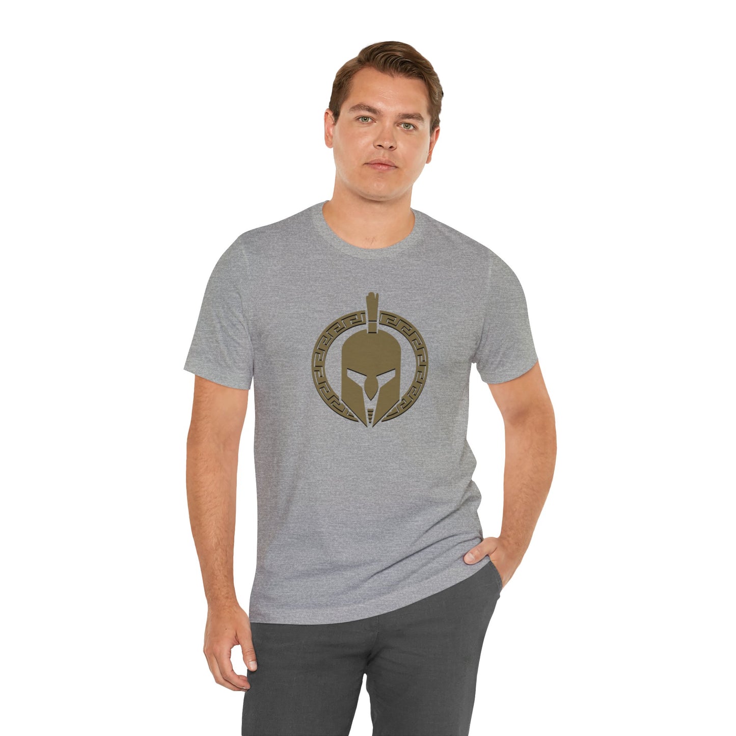 Sparta Large Gold Helmet - Unisex Jersey Short Sleeve Tee