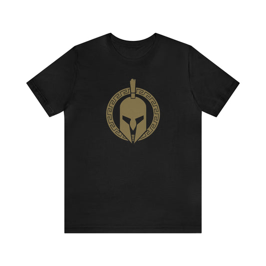 Sparta Large Gold Helmet - Unisex Jersey Short Sleeve Tee