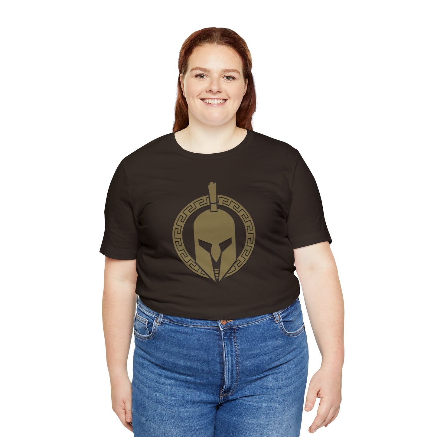 Sparta Large Gold Helmet - Unisex Jersey Short Sleeve Tee