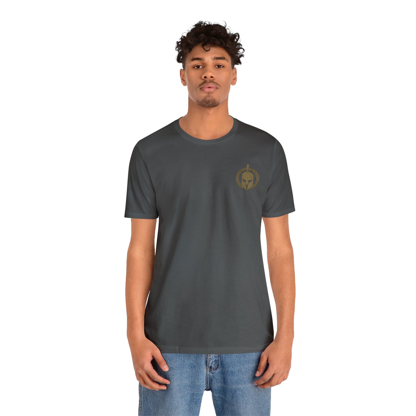 Sparta Small Gold Helmet - Unisex Jersey Short Sleeve Tee