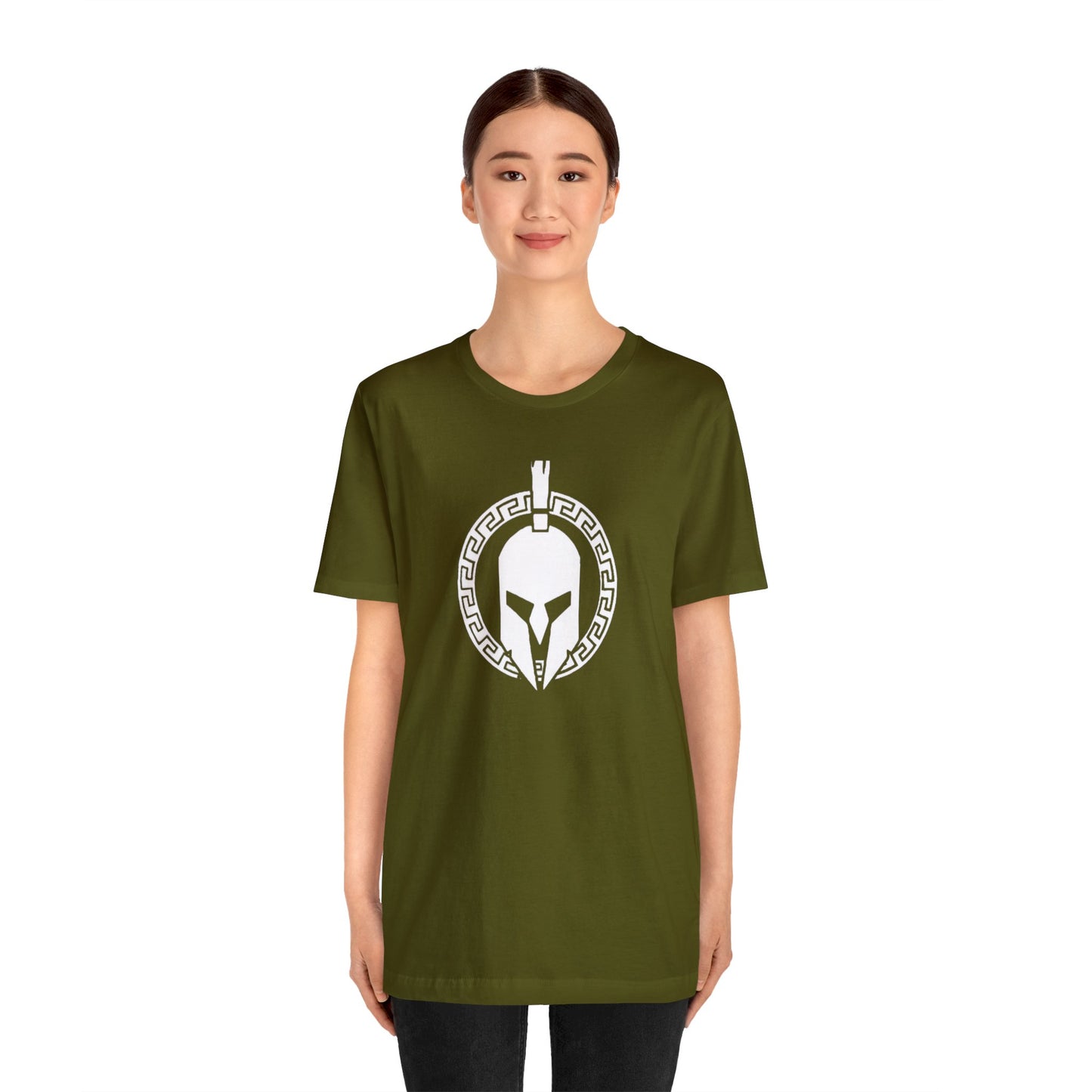 Sparta Large White Helmet - Unisex Jersey Short Sleeve Tee