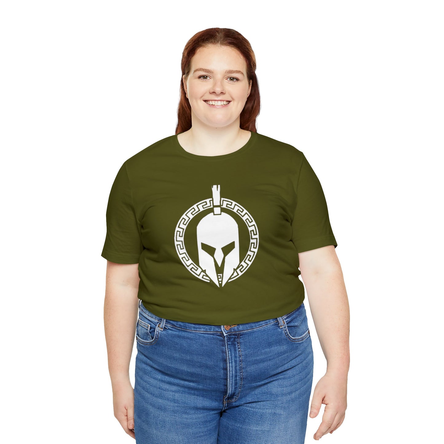 Sparta Large White Helmet - Unisex Jersey Short Sleeve Tee