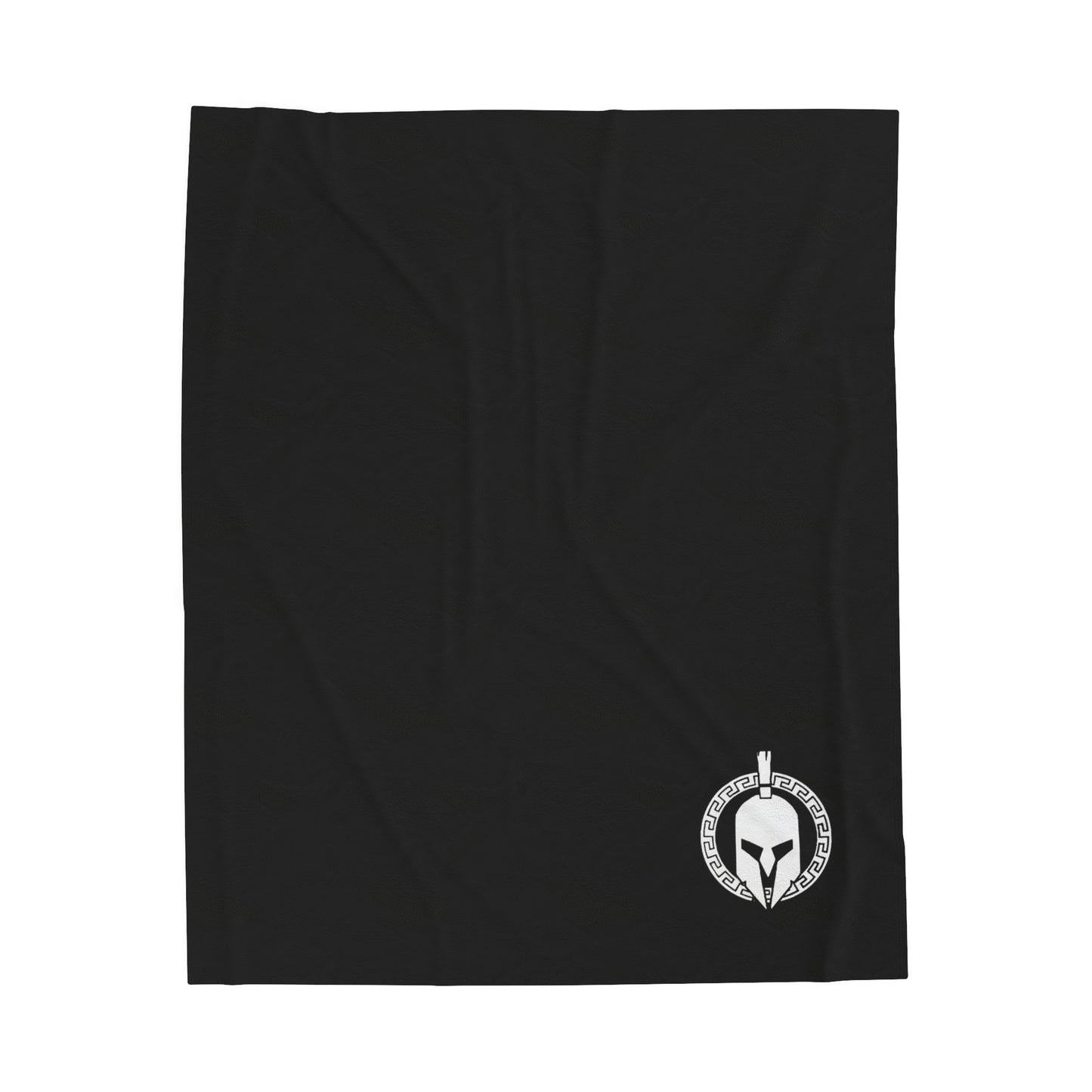 Sparta Helmet - Black Velveteen Plush Blanket