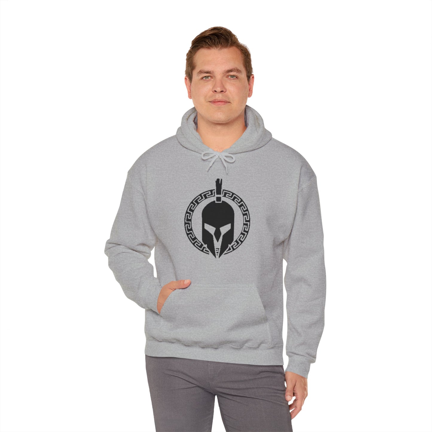 Sparta Black Helmet - Unisex Heavy Blend™ Hooded Sweatshirt