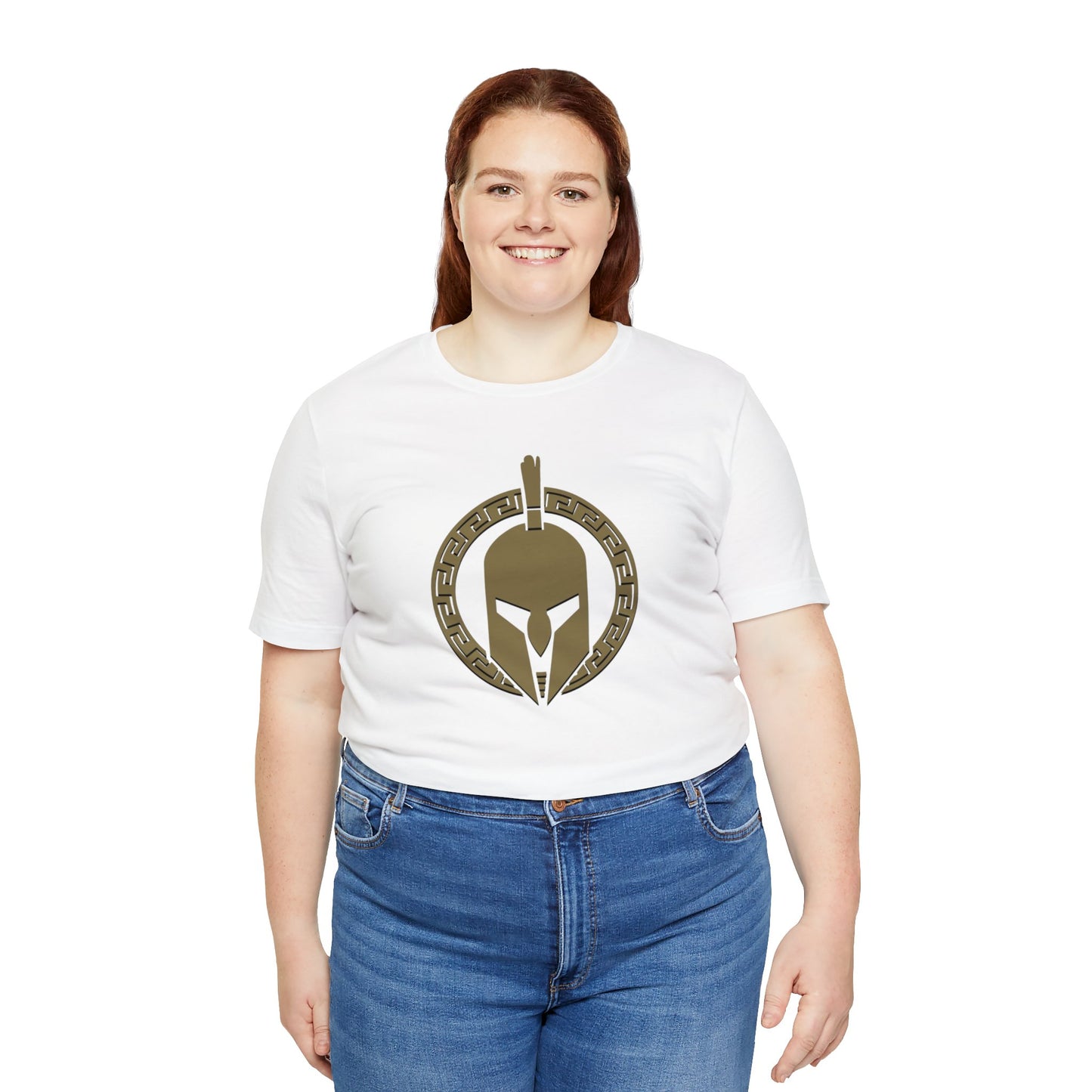 Sparta Large Gold Helmet - Unisex Jersey Short Sleeve Tee