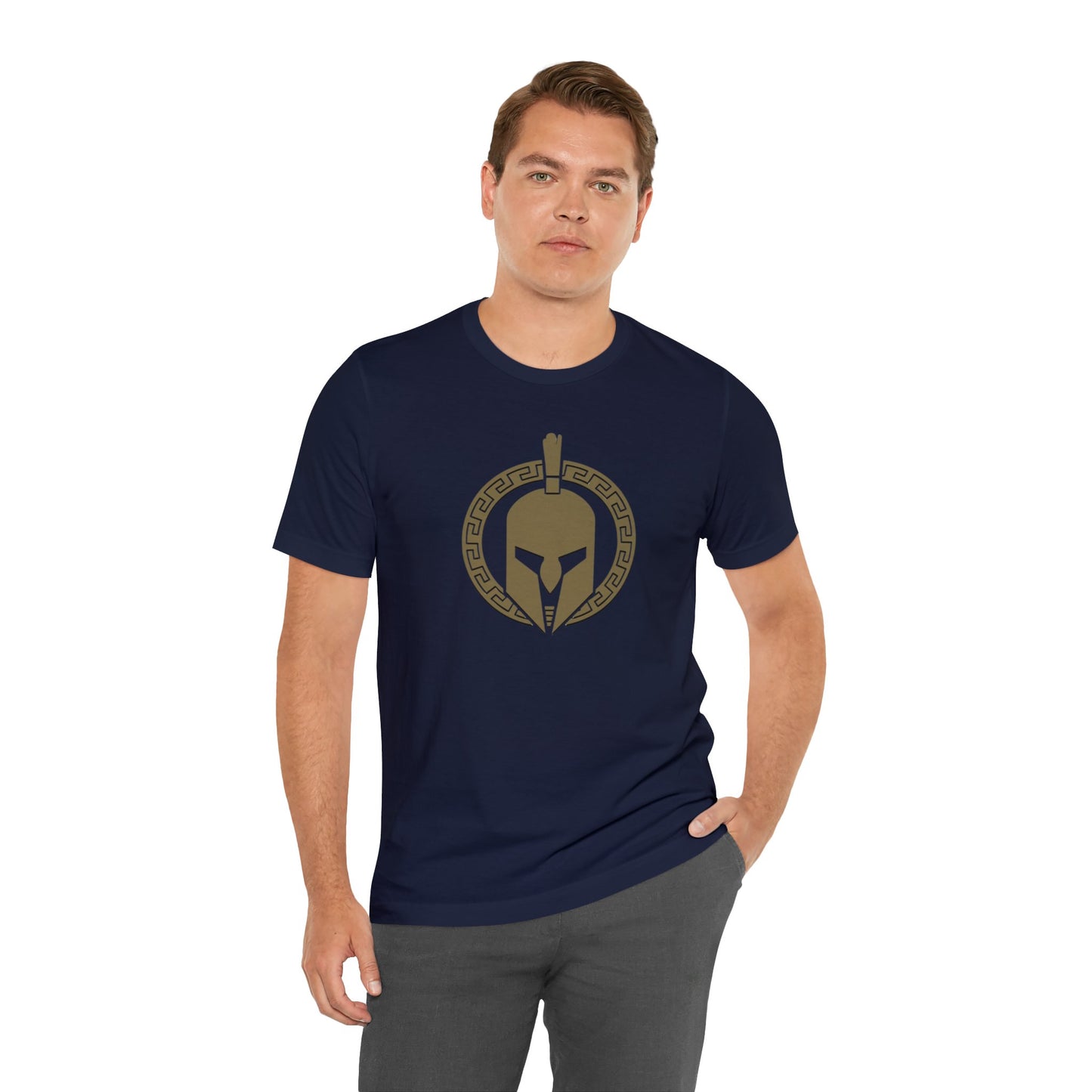 Sparta Large Gold Helmet - Unisex Jersey Short Sleeve Tee