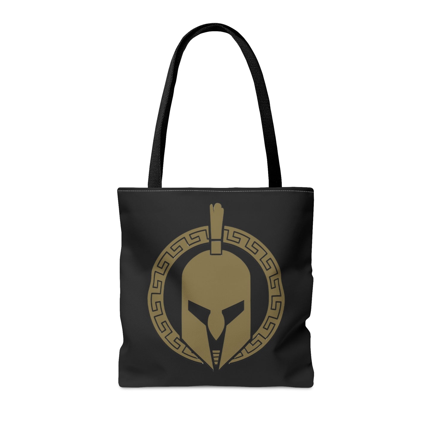 Sparta Bag - Gold Helmet on Black Tote Bag (AOP)