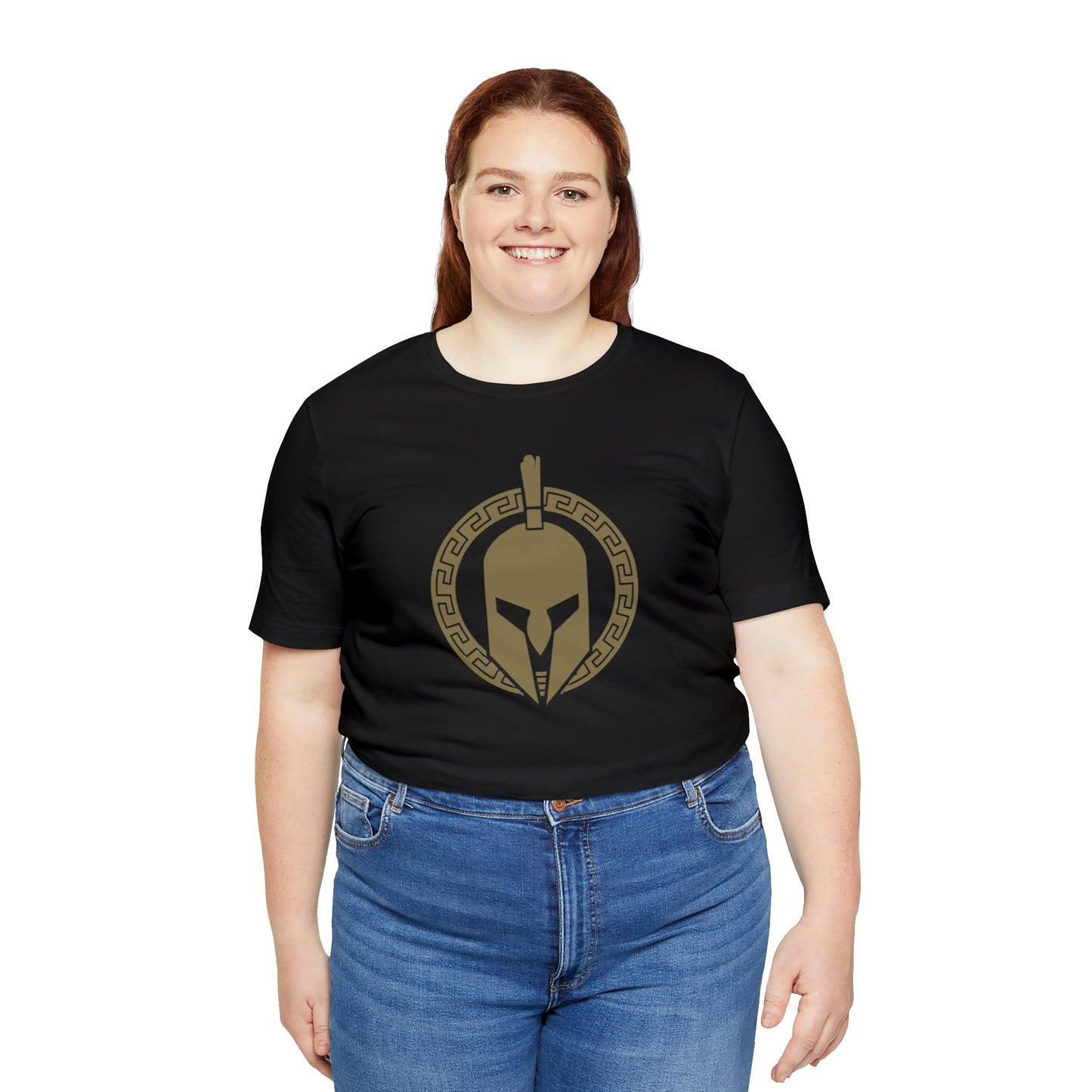 Sparta Large Gold Helmet - Unisex Jersey Short Sleeve Tee