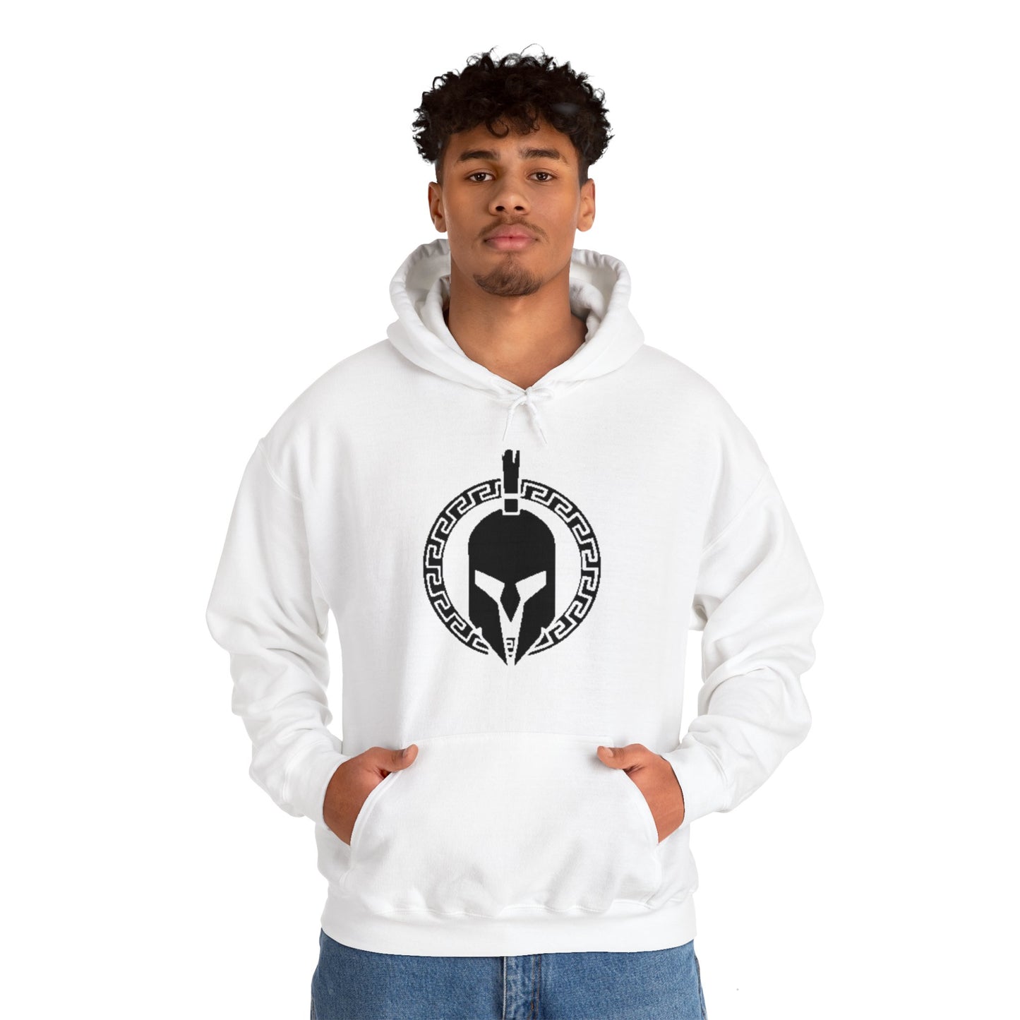 Sparta Black Helmet - Unisex Heavy Blend™ Hooded Sweatshirt