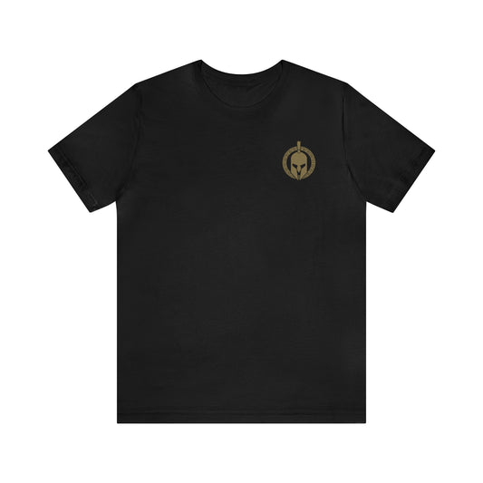 Sparta Small Gold Helmet - Unisex Jersey Short Sleeve Tee