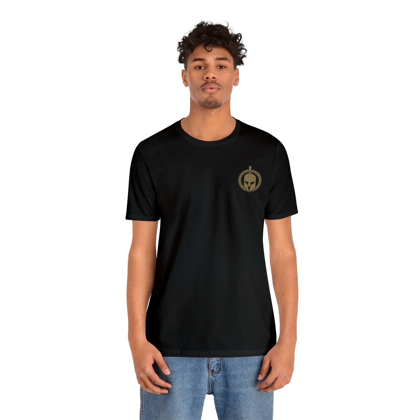 Sparta Small Gold Helmet - Unisex Jersey Short Sleeve Tee