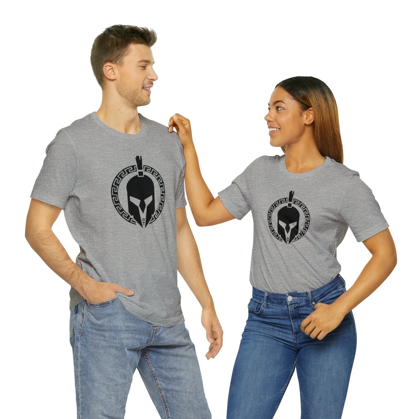 Sparta Large Black Helmet - Unisex Jersey Short Sleeve Tee