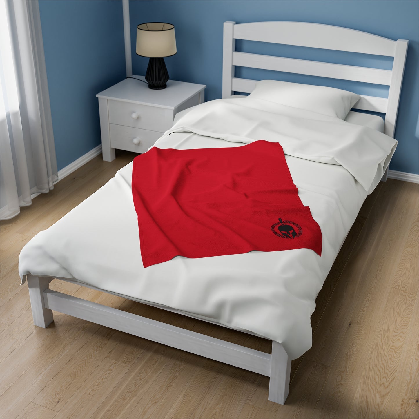 Sparta Helmet - Red Velveteen Plush Blanket