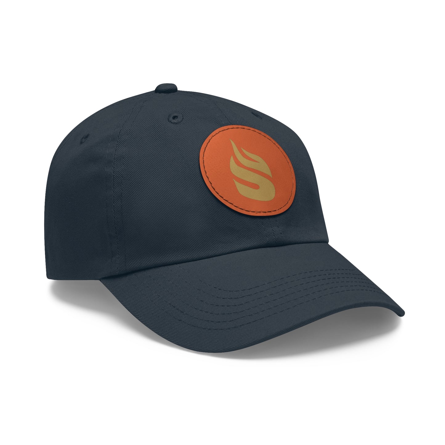 Sparta Hat - Gold Flame on Leather Patch (Round)