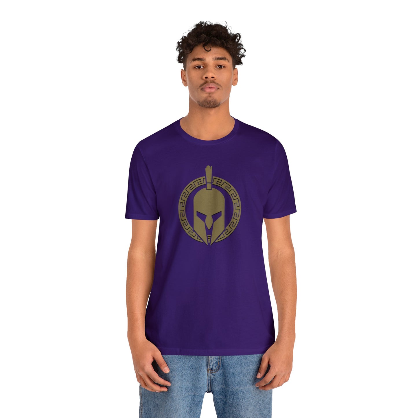 Sparta Large Gold Helmet - Unisex Jersey Short Sleeve Tee