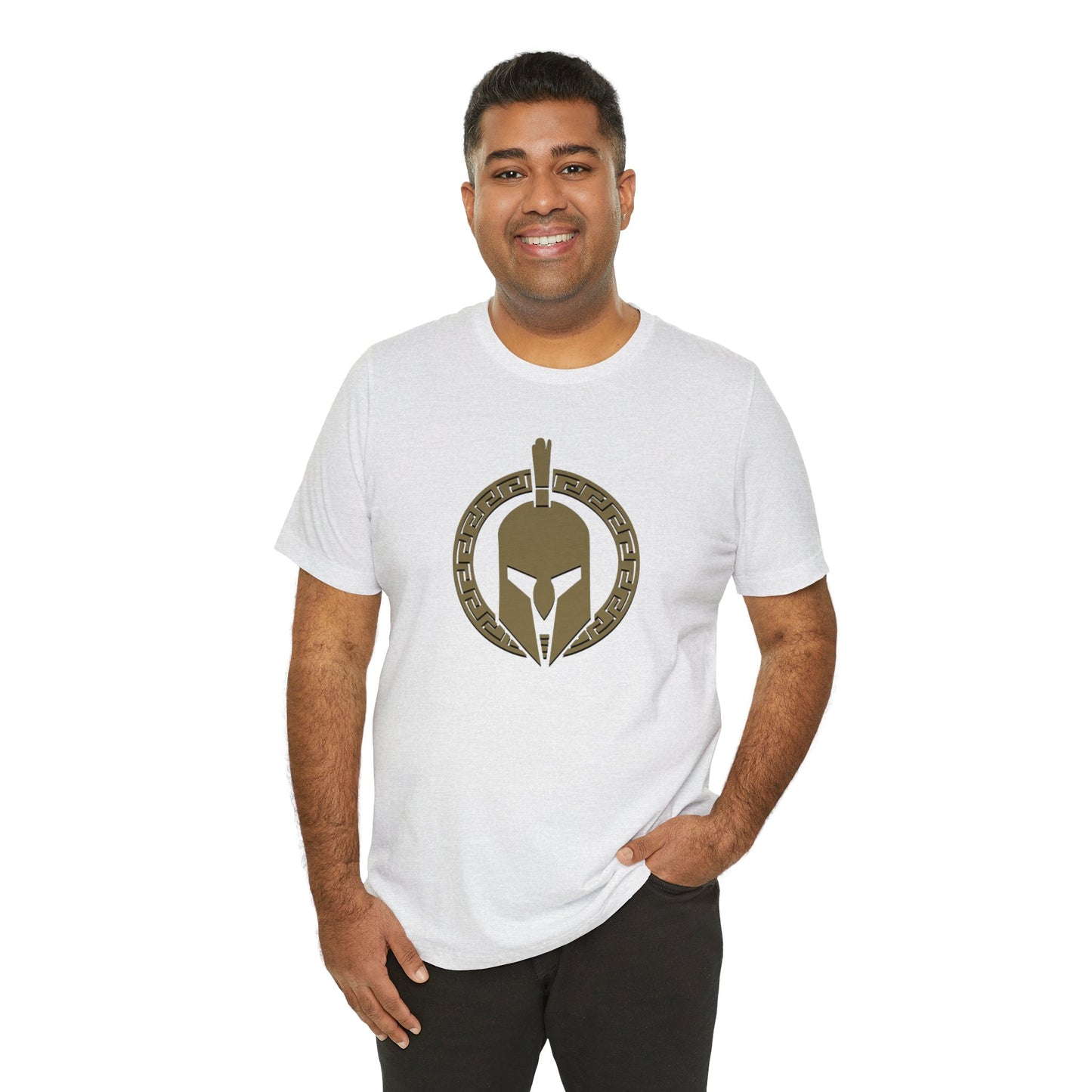 Sparta Large Gold Helmet - Unisex Jersey Short Sleeve Tee