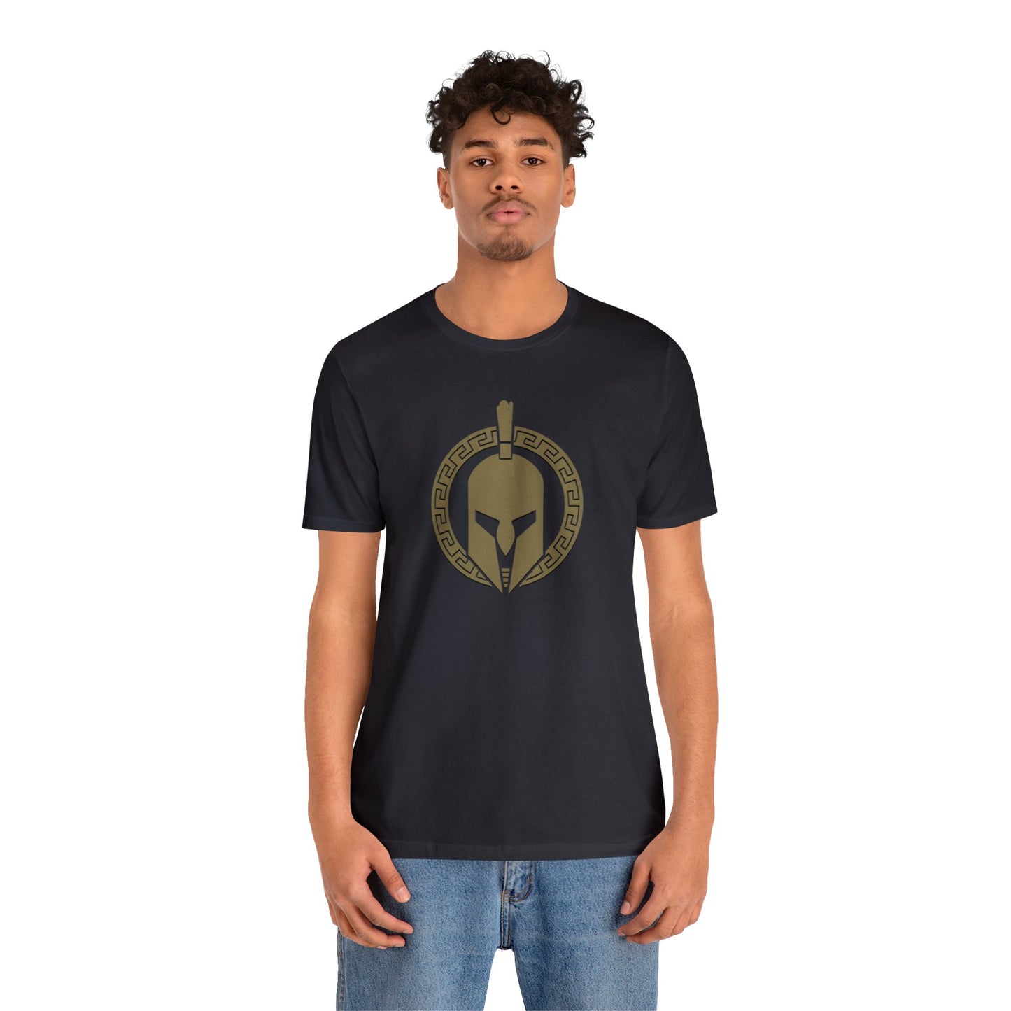 Sparta Large Gold Helmet - Unisex Jersey Short Sleeve Tee