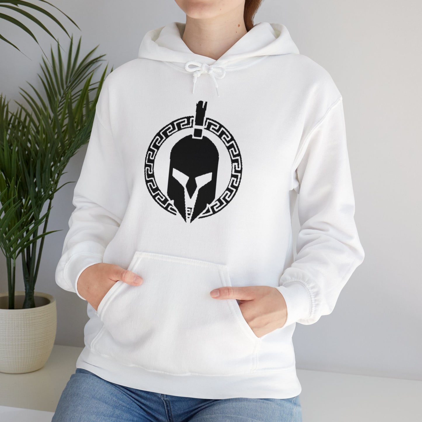 Sparta Black Helmet - Unisex Heavy Blend™ Hooded Sweatshirt