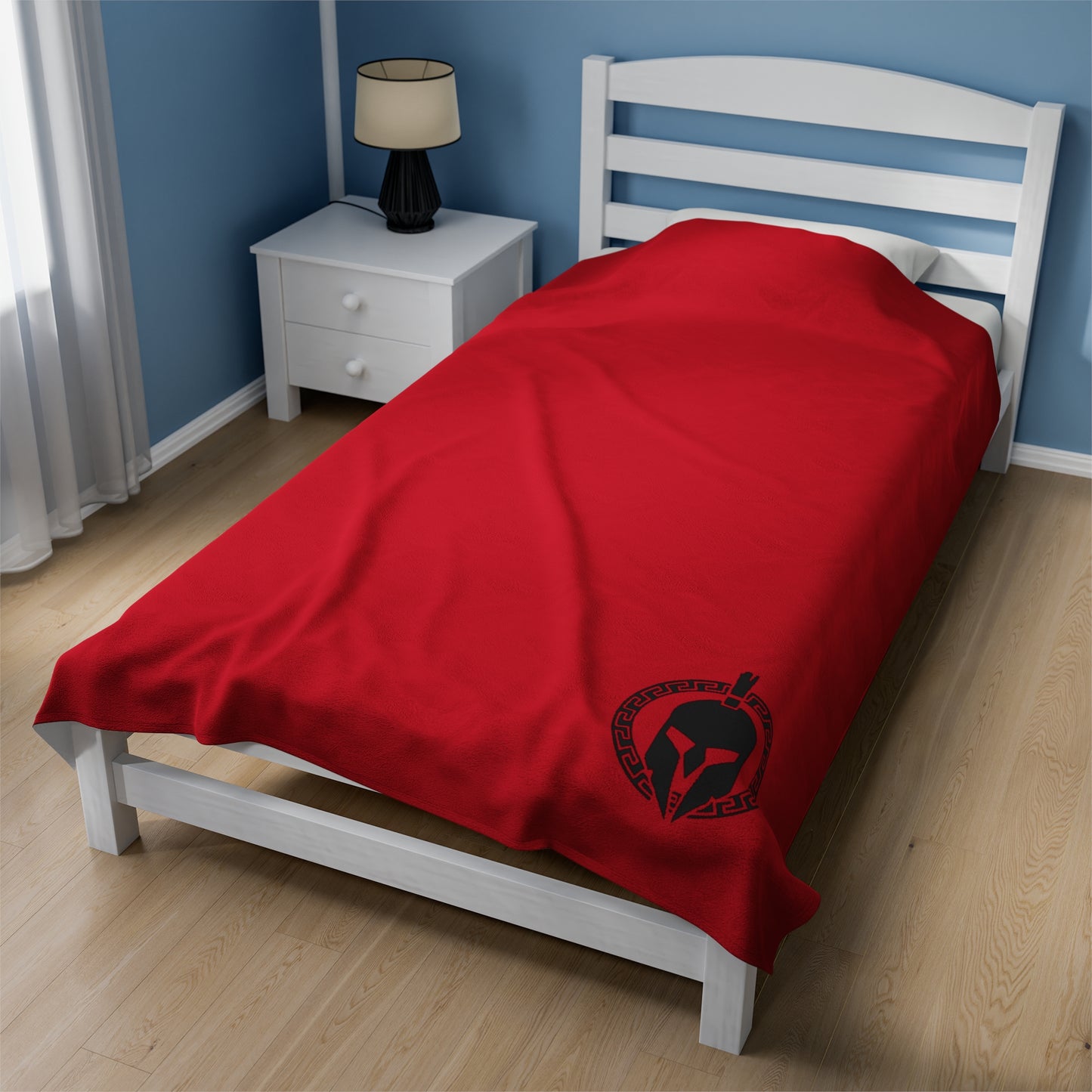 Sparta Helmet - Red Velveteen Plush Blanket