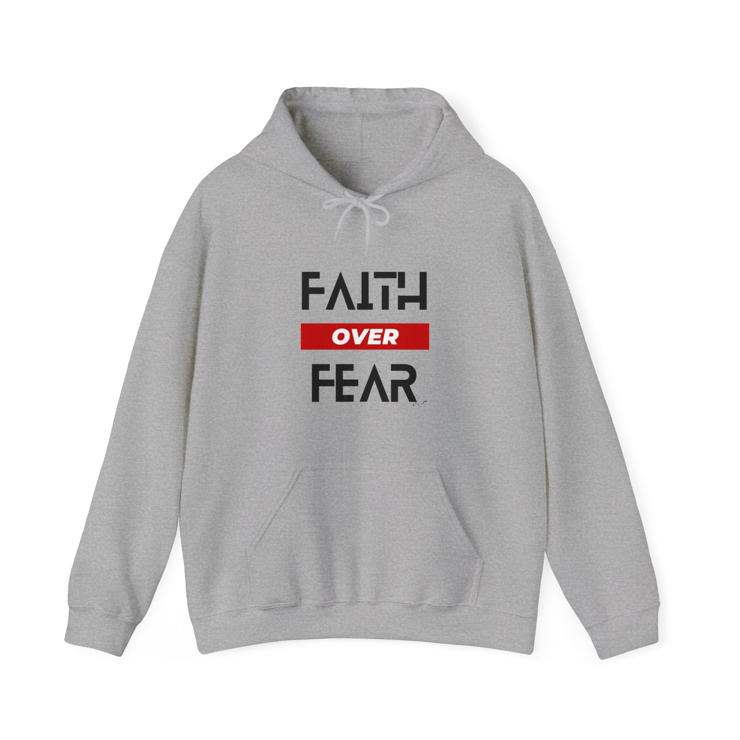 Faith Over Fear - Red - Unisex Heavy Blend™ Hooded Sweatshirt