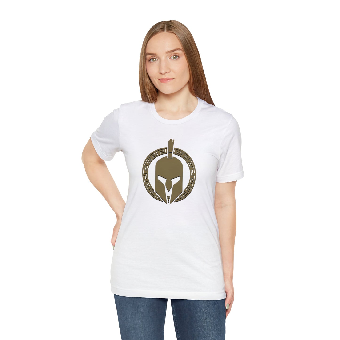 Sparta Large Gold Helmet - Unisex Jersey Short Sleeve Tee