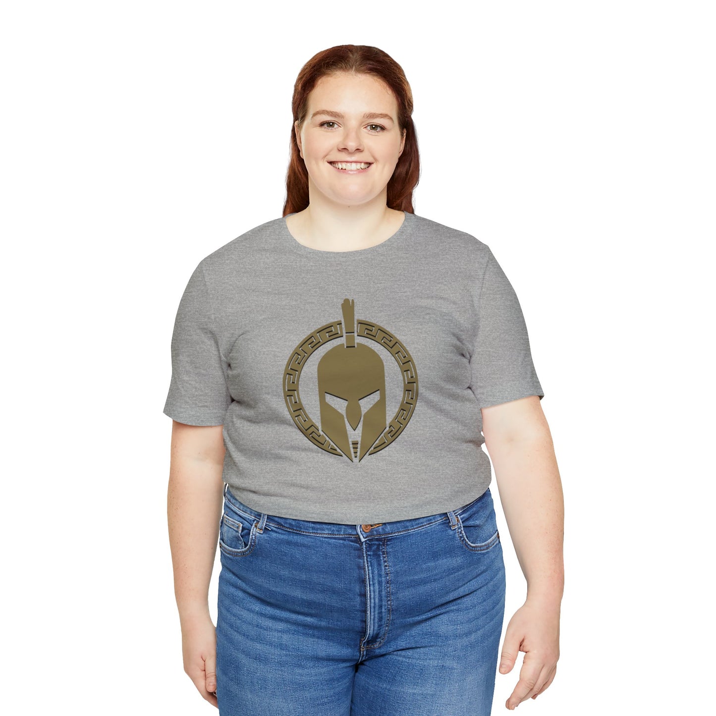 Sparta Large Gold Helmet - Unisex Jersey Short Sleeve Tee